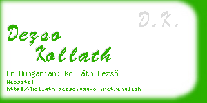 dezso kollath business card